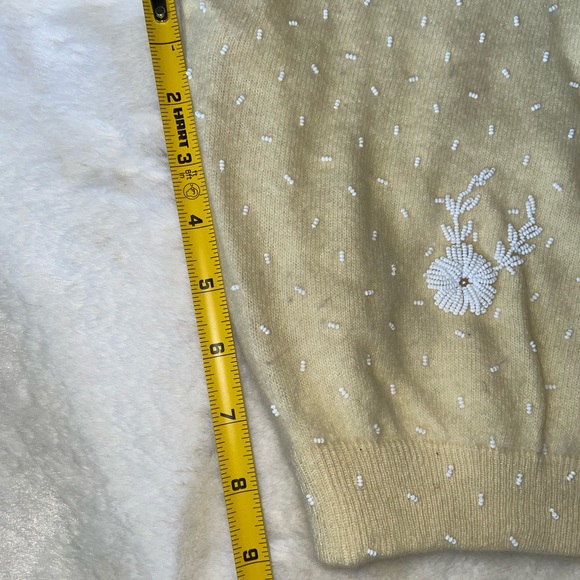 Vintage Gene Shelly Hand Beaded Angora Sweater - Picture 8 of 14